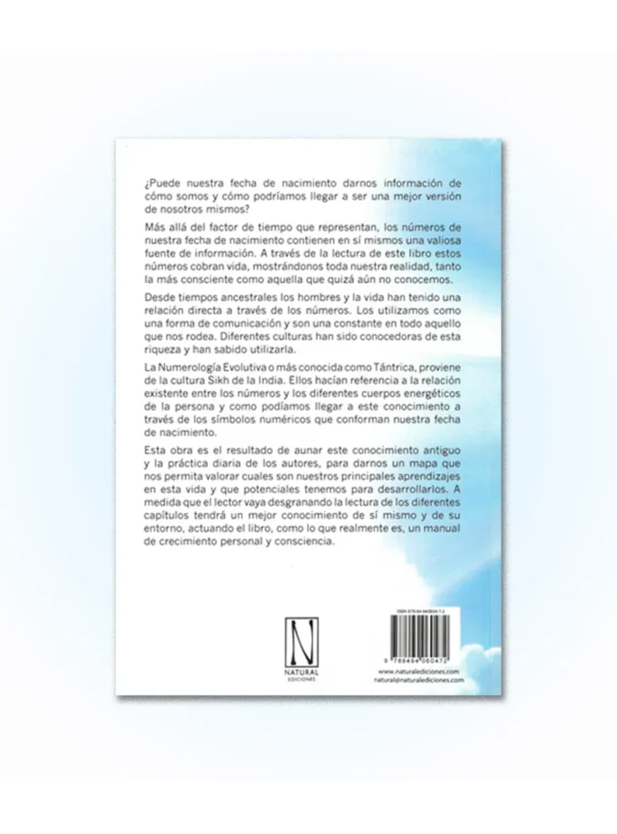 Contraportada del libro Numerología Evolutiva
