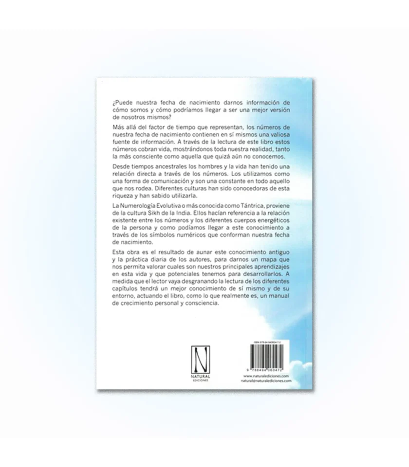 Contraportada del libro Numerología Evolutiva
