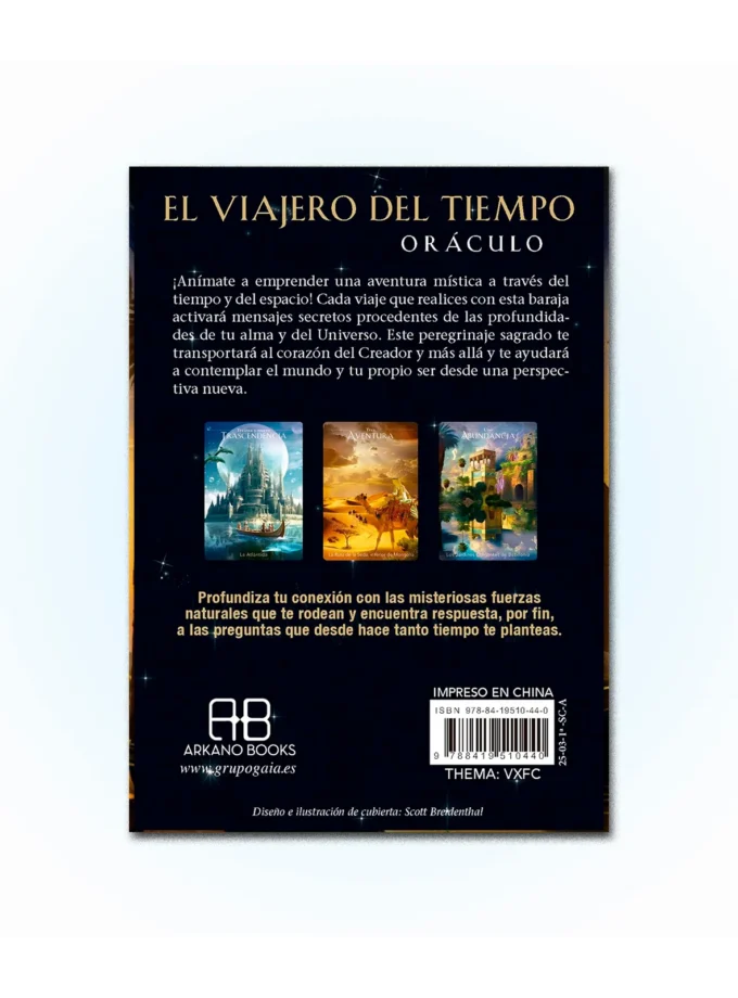 Contraportada del Oráculo El viajero del Tiempo