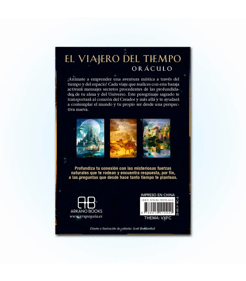 Contraportada del Oráculo El viajero del Tiempo