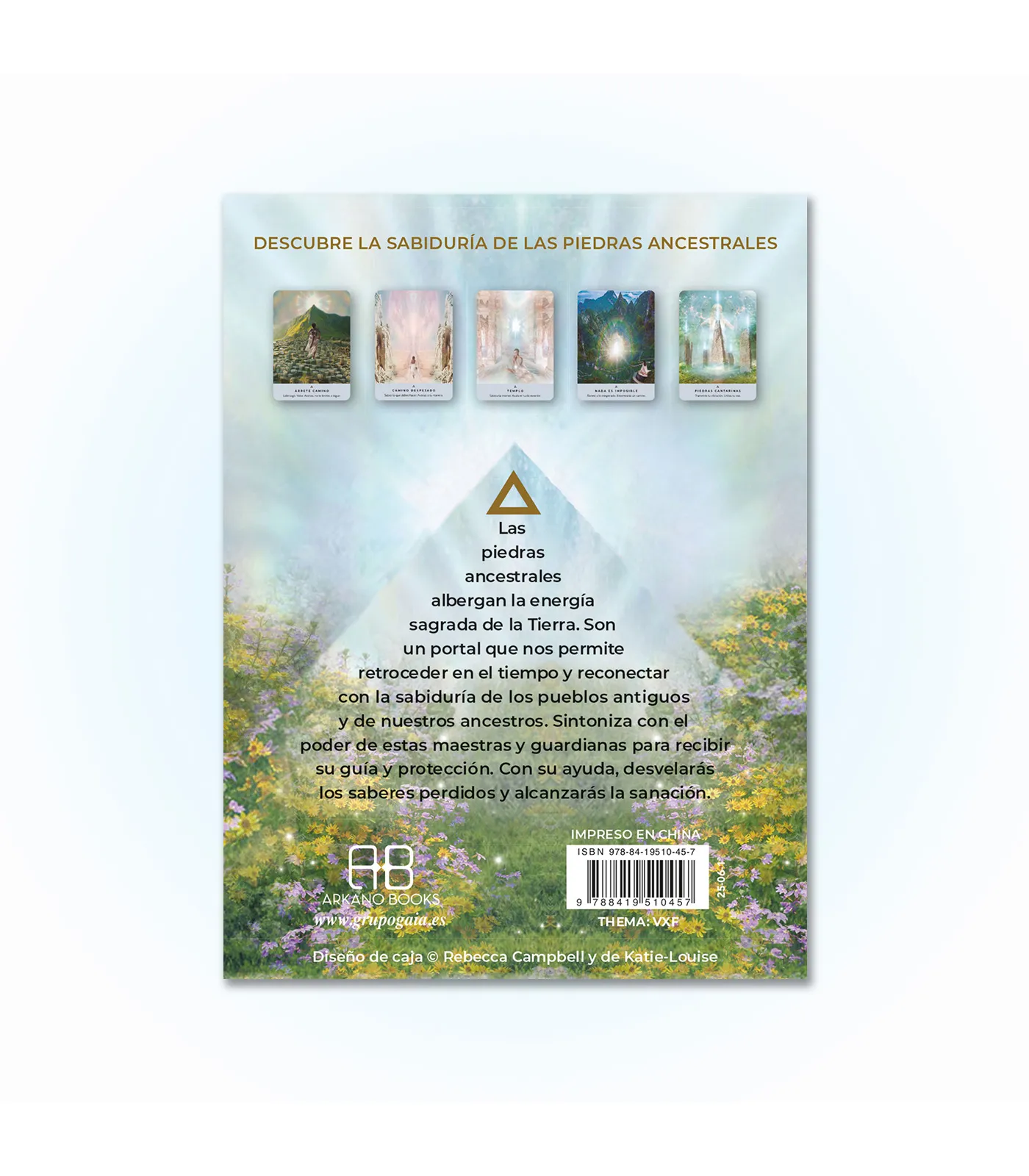 Contracubierta del Oráculo Las Piedras Ancestrales